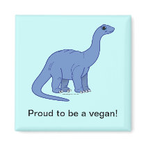 Vegan Dinosaur Magnet