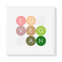 Vegan Dot Love magnet
