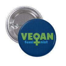 Vegan Feminist Pinback Buttons