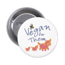 Vegan for Animals Pinback Button
