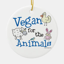 Vegan for the Animals Christmas Tree Ornaments