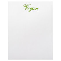 Vegan. Green. Slogan. Custom Letterhead
