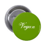 Vegan. Green. Slogan. Custom Pin