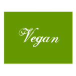 Vegan. Green. Slogan. Custom Post Card