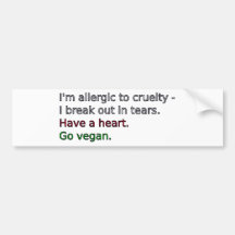 Vegan - Have a heart Bumper Stickers