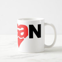 Vegan Heart Coffee Mugs