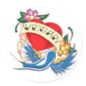 Vegan Heart Tattoo stickers by ArtLifeCafe Vegan Heart Tattoo stickers