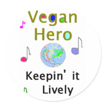 Vegan Hero II Sticker by allinharmony Vegan Hero II Sticker