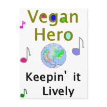 Vegan Hero Postcard by allinharmony Vegan Hero Postcard