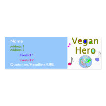 Vegan Hero Profile Card business cards