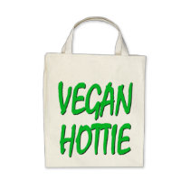 VEGAN HOTTIE Organic Grocery Tote bags