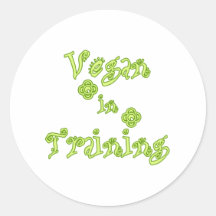 Vegan in Training Stickers