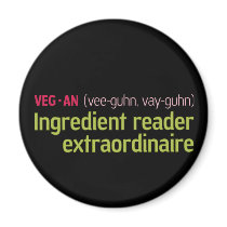 Vegan Ingredient Reader Refrigerator Magnet