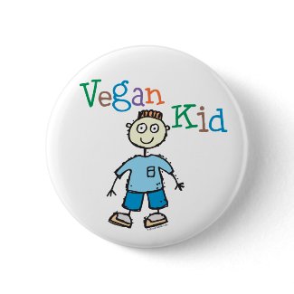 Vegan Kid Boy button