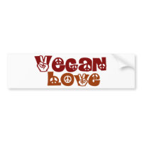 Vegan Love bumpersticker