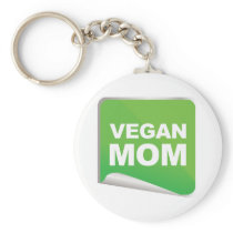 Vegan Mom Label Keychain