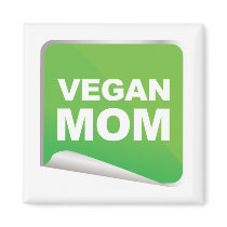 Vegan Mom Label Refrigerator Magnet