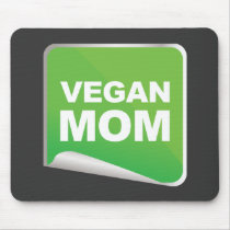 Vegan Mom Label Mouse Pads