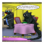 Vegan Monsters Funny Poster posters