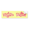 Vegan Pride Bumper Sticker bumper stickers by Anisabellydance Vegan Pride Bumper Sticker bumper stickers