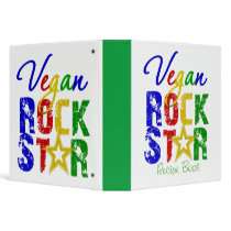 Vegan Rock Star 2 Recipe Book binders by vegetariangiftshop Vegan Rock Star 2 Recipe Book binders