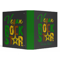 Vegan Rock Star Recipe Book binders by vegetariangiftshop Vegan Rock Star Recipe Book binders