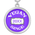 Vegan Since Custom Necklace necklace