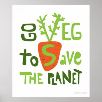 Vegan Slogan Hand Written Doodle Poster zazzle_print