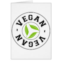 Vegan Sports Logo Greeting Cards