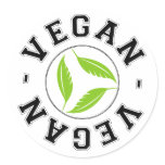 Vegan Sports Logo Round Sticker
