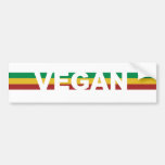 Vegan Stripes Rasta Bumper Stickers