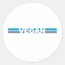 Vegan Stripes Round Stickers
