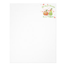 Vegan Valentines Day Customized Letterhead