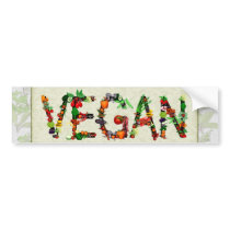 Vegan Vegetables Bumper Sticker