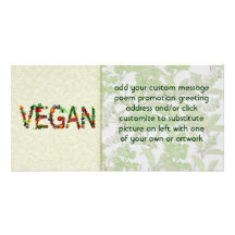 Vegan Vegetables Custom Photo Card