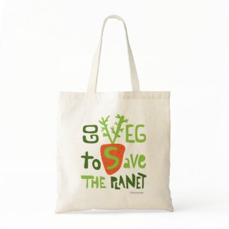 Vegan Vegetarian Doodle Lettering Bag zazzle_bag