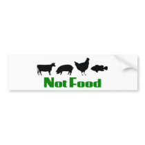 Vegan / Vegetarian Not Food Bumper Stickers