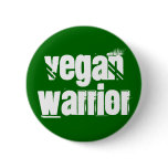 Vegan Warrior Pinback Buttons