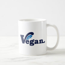 Vegan Wave Design Coffee Mugs