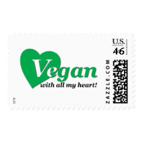 Vegan with all my heart stamp