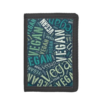 "Vegan" Word-Cloud Mosaic Wallet
