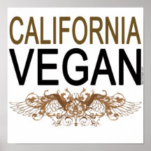 Vegano de California Impresiones