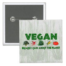 Veganos para el planeta pins