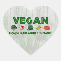 Vegans for the Planet Heart Sticker