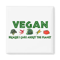 Vegans For The Planet magnets by orsobear Vegans For The Planet magnets