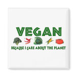 Vegans For The Planet Fridge Magnet