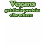 Vegans get their protein Elsewhere t-shirts