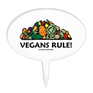 Vegans Rule! (Pile Of Vegetables) Cake Pick