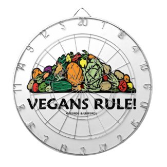 Vegans Rule! (Pile Of Vegetables) Dart Board