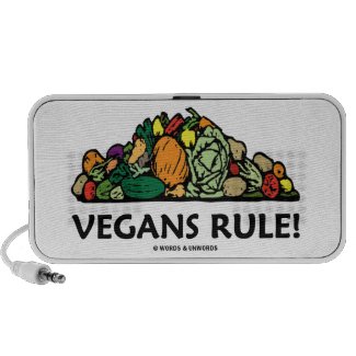 Vegans Rule! (Pile Of Vegetables) iPod Speakers